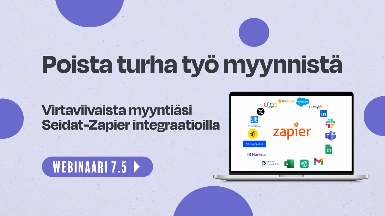 Seidat & Zapier webinaari